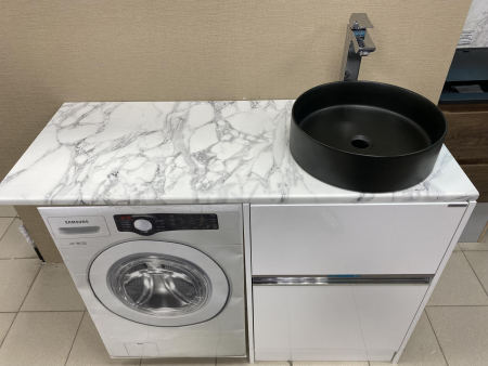 Столешница 110*50(55) под мрамор отверстие слева